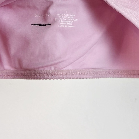 NEW Stone Fox Swim x Pacsun Textured Recycled Scoop Bikini Top - Picture 6 of 7